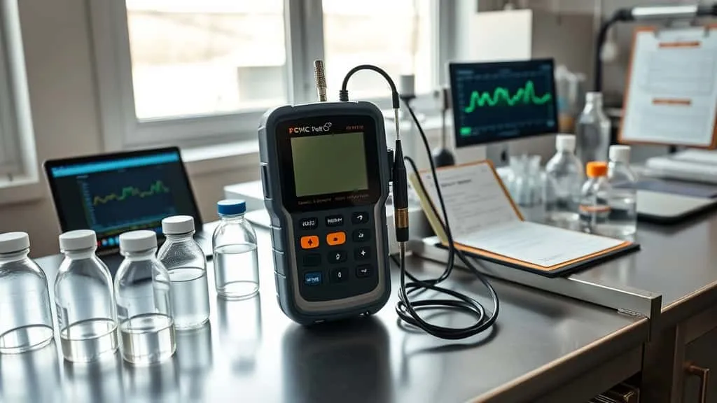 Perbandingan EC meter portable dan inline untuk quality control (QC) kemasan pada lini produksi modern.