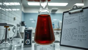 Analytical laboratory testing of HPAL nickel laterite wastewater sample for operational factors causing COD fluctuations.