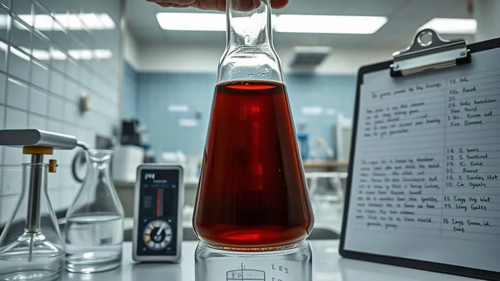 Analytical laboratory testing of HPAL nickel laterite wastewater sample for operational factors causing COD fluctuations.