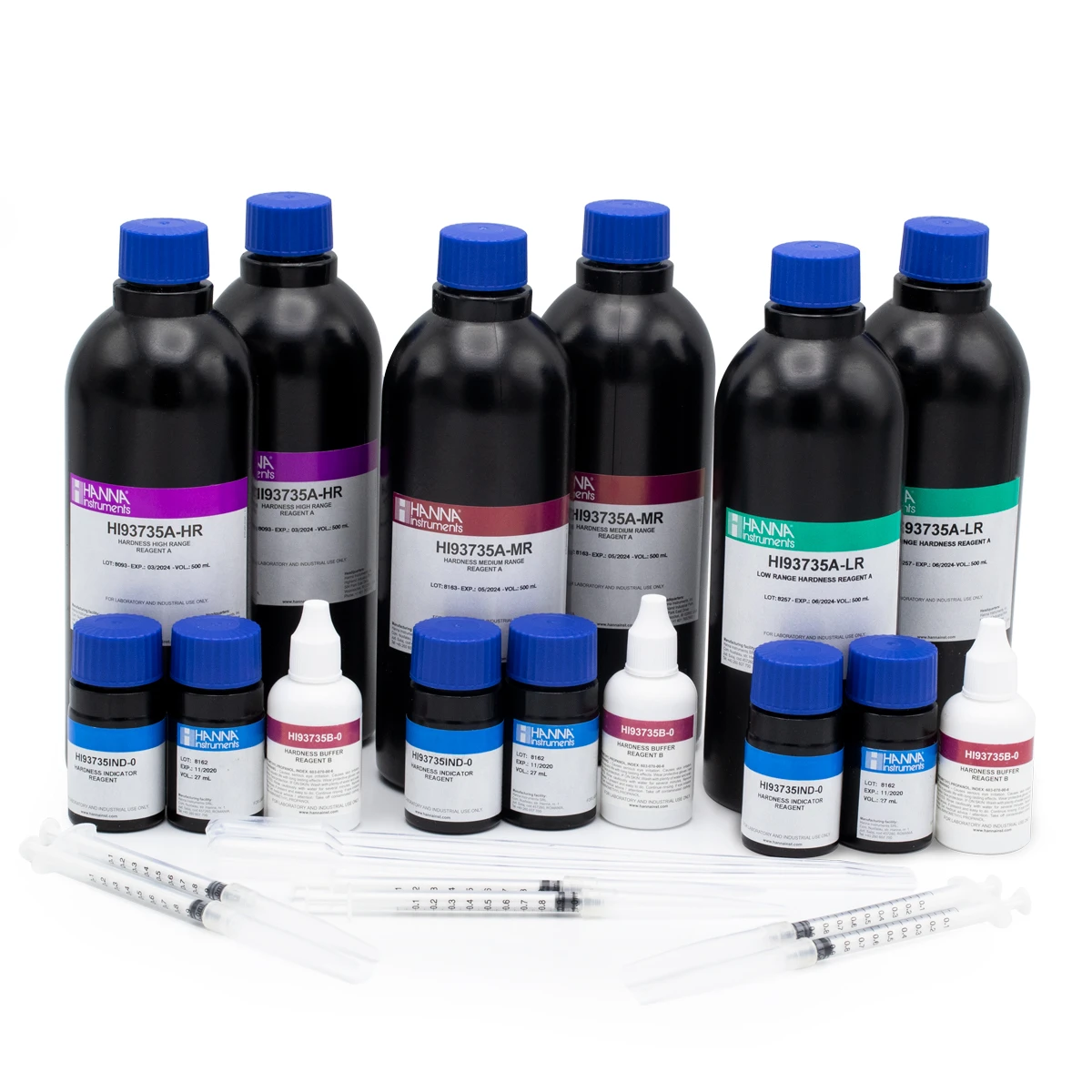 Hanna Instruments HI93735-0 - Tampak Produk Hanna Instruments HI93735-0 set reagen total hardness metode EPA 130.1